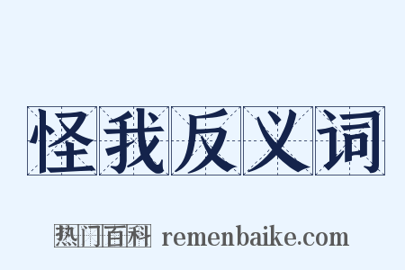 怪我反义词是什么意思的图片